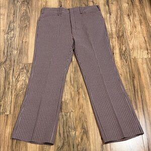 Vintage 1970s Haggar Slacks Red and Black Checkered Men’s Dress Pants Sz 36W